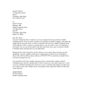 Free Download PDF Books, Employee Last Minute Resignation Letter Template