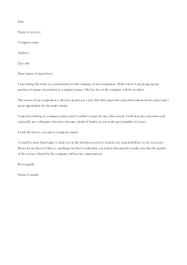 Free Download PDF Books, Official Resignation Letter to Supervisor Template