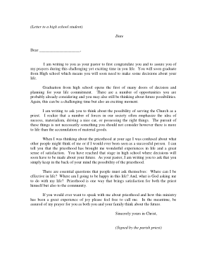 Free Download PDF Books, High School Student Letter Template
