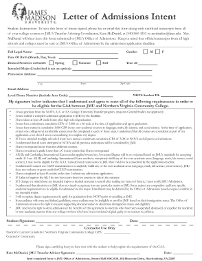 Free Download PDF Books, Student Admissions Letter of Intent Template