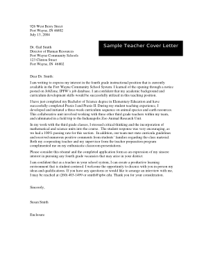 Student Teacher Cover Letter Template Free Download Free Pdf Books