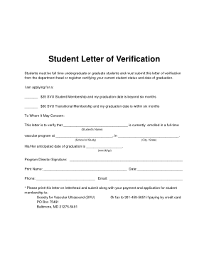Free Download PDF Books, Student Verification Letter Template