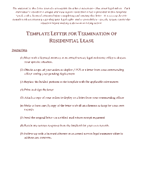 Free Download PDF Books, Sample Lease Termination Letter Template