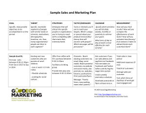 Free Download PDF Books, Sample Sales and Marketing Plan Template