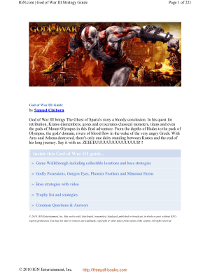 Free Download PDF Books, God of War III Guide