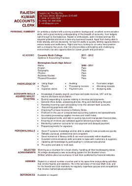 Free Download PDF Books, Free Printable Junior Accountant Resume Template
