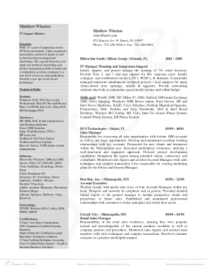 Free Download PDF Books, IT Manager professional resume Template