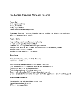 Free Download PDF Books, Production Planning Manager Template