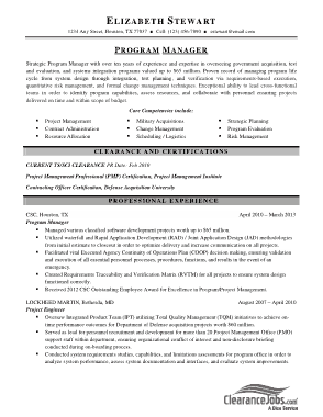 Free Download PDF Books, Resume of Software Program Manager Template