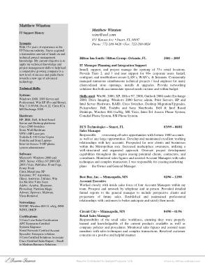 Free Download PDF Books, Professional IT Resume Template