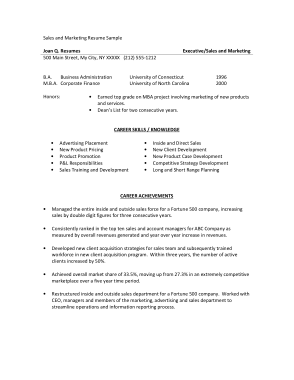 Free Download PDF Books, Sales Support Resume Template