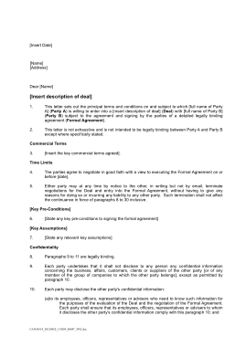 Free Download PDF Books, Commercial Construction Letter of Intent Template