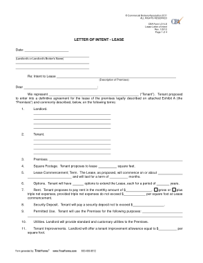 Free Download PDF Books, Real Estate Lease Letter of Intent Template
