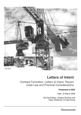 Free Download PDF Books, Standard Construction Letter of Intent Template