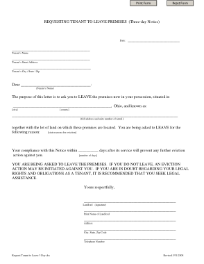 Free Download PDF Books, Three Day Notice Eviction Notice Form Template