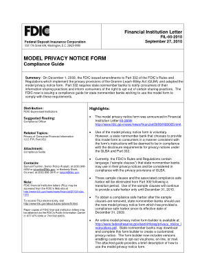 Free Download PDF Books, Model Privacy Notice Form Template