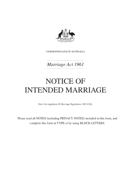 Free Download PDF Books, Notice of Intended Marriage Form Template