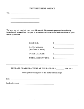 Free Download PDF Books, Past Due Rent Notice Form Template