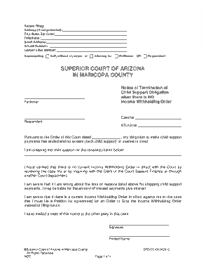 Free Download PDF Books, Notice of Termination of Child Support Obligation Form Template