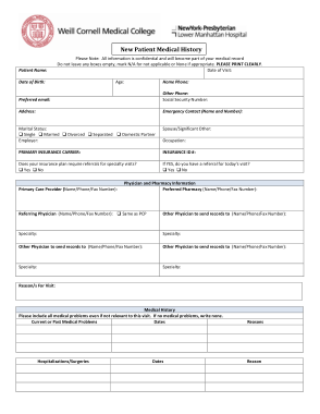 Free Download PDF Books, Patient Medical Record Form Template
