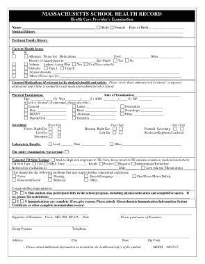 Free Download PDF Books, School Medical Records Form Template