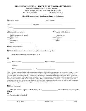 Free Download PDF Books, Medical Records Authorization Release Form Template