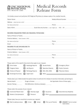 Free Download PDF Books, Medical Records Release Form Example Template