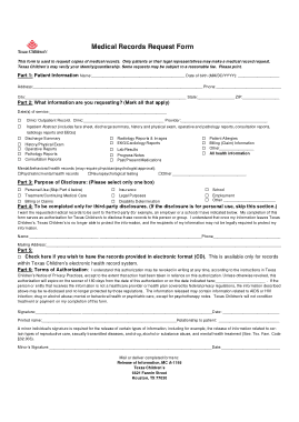 Free Download PDF Books, Children Medical Records Request Form Template