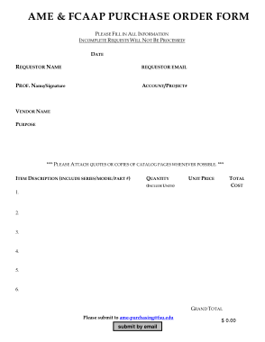 Free Download PDF Books, AMF FCAAP Blank Purchase Order Form Template