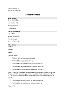 Free Download PDF Books, Sample Consent Order Form Template