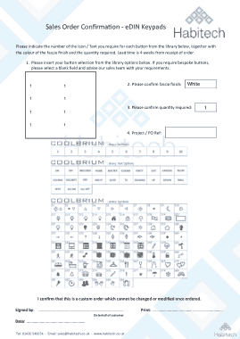 Free Download PDF Books, Customer Keypad Order Confirmation Form Template