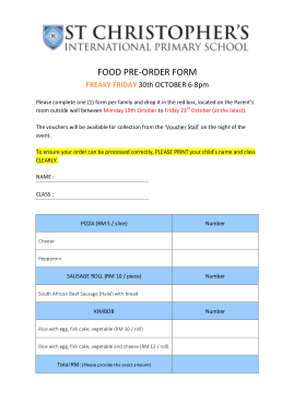 Free Download PDF Books, Sample Food Pre Order Form Template