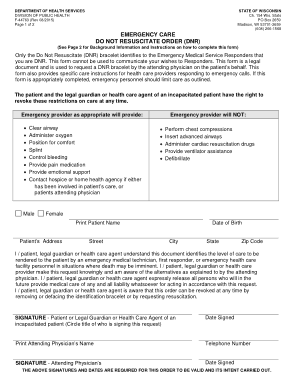 Free Download PDF Books, Emergency Care Do Not Resuscitate Order Form Template