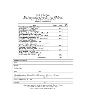Free Download PDF Books, Printable Book Order Form Sample Template