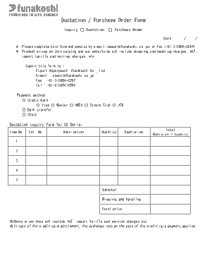 Free Download PDF Books, Quotation Order Form Template