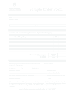 Free Download PDF Books, Sample Order Form Template