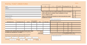 Free Download PDF Books, Postal Ticket Order Form Example Template