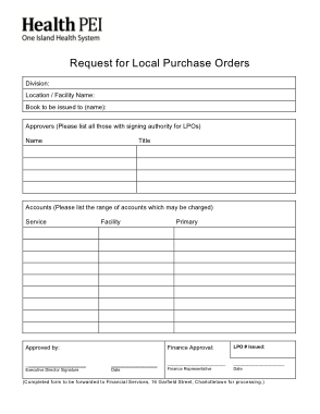 Free Download PDF Books, Local Purchase Order Request Form Template