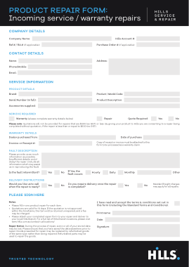 Free Download PDF Books, Repair Service Order Form Template