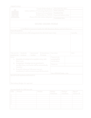 Free Download PDF Books, Simple Work Order Formpdf Template