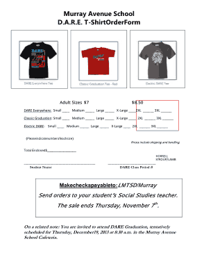 Free Download PDF Books, 2013 Dare T Shirt Order Form Template