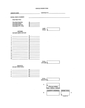 Free Download PDF Books, Vehicle Order Form Example Template