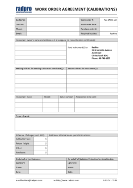 Free Download PDF Books, Work Order Agreement Form Template