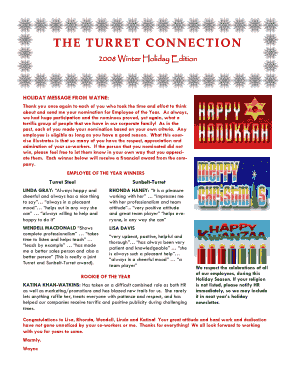 Free Download PDF Books, Winter Holiday Newsletter Template