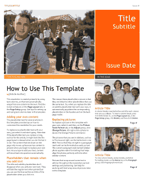 Free Download PDF Books, Newsletter Sample Theme Template