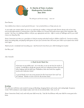 Free Download PDF Books, Sample Kindergarten News Letter Template