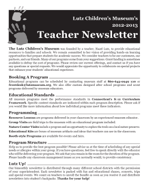 Free Download PDF Books, New Teacher Newsletter Template