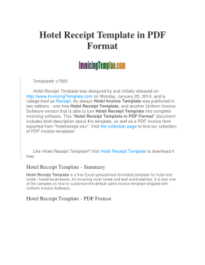 Free Download PDF Books, Sample Hotel Invoice Template