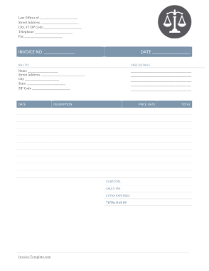 Free Download PDF Books, Sample Legal Invoice Format Template