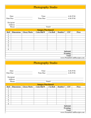 Free Download PDF Books, Photography Invoice Pdf Template